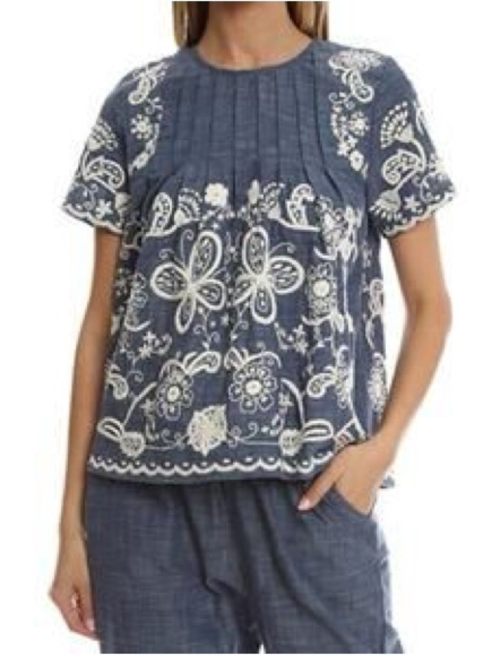 Sea New York embroidered top